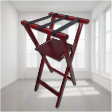 Luggage Rack for Guest Room 46x42x82cm, Folding Suitcase Stand, Double Layer Collapsible Storage Rack for Hotels