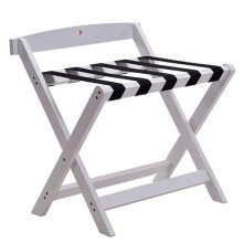 Luggage Rack Folding Suitcase Stand Solid Wood Shoe Shelf Clothes Hanger Hotel 60X50CM White Color 4 Styles 2 Colors