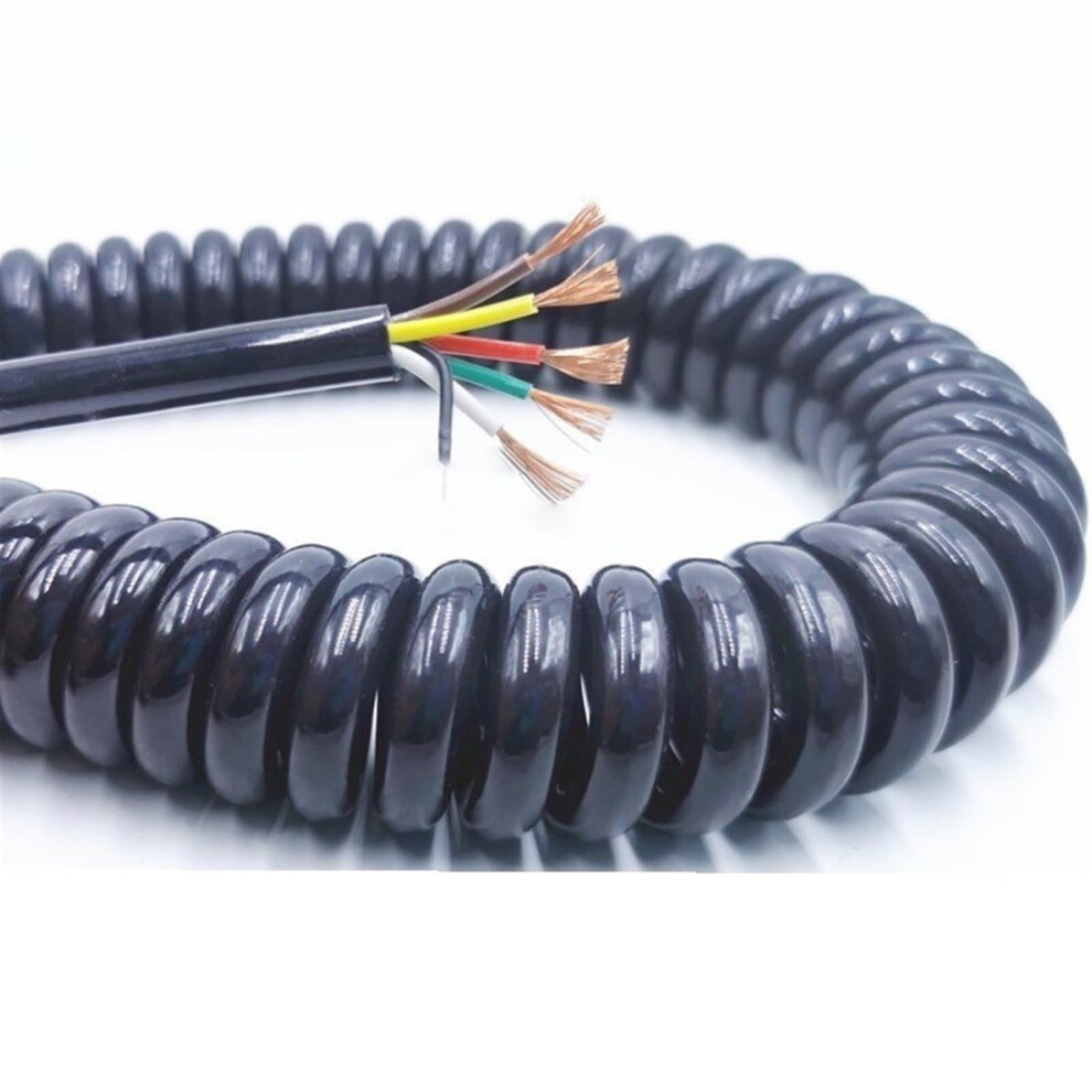 Gewickeltes Netzkabel Flex Curly Spring Cord 6 Kern 14Awg 15Awg 17Awg 18Awg 24Awg 22Awg 20Awg 3.7M 1.0Mm Einziehbare Spule 6038364393005