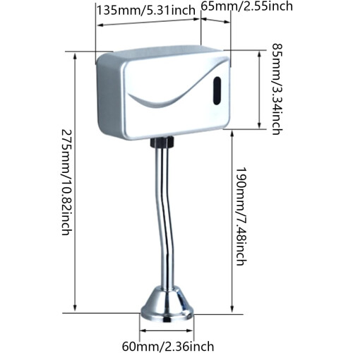 Automatic Electric Urinal Flush System for Bathrooms, Touchless Wall-Mounted Design, Easy Installation, Hygienic Solution 1