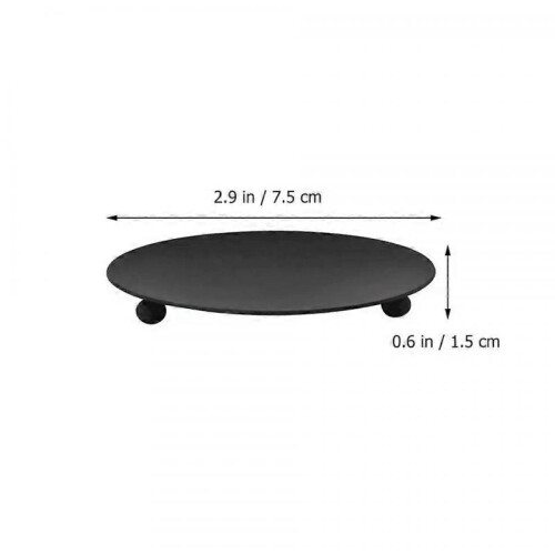 Iron Candle Holder, 12 PCS Retro Decorative Candlestick with Creative Tray for Wedding 1