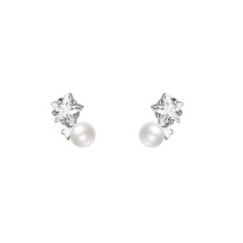 Earrings, S999 Pure Silver Round Bead Star Small Women's Ins Style