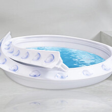 Shower Water Jam Stopper with Suction Cups, 3.5M Collapsible Design, Easy Installation, Wet/Dry Separation for Bathroom