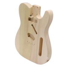 Classic E Guitar Body DIY Assembly Instrument, Solid Wood Construction, Compatible with Standard Pickups and Finishes