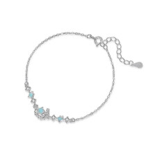 Bracelet, Women's S925 Sterling Silver Luminous Micro Paved Sparkling Moon Star Fashion Versatile Jewelry