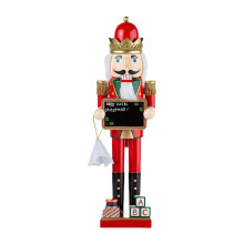 Nutcracker-Soldier 38 cm Handmade Wooden Nutcracker Figure for Desk and Home Decoration