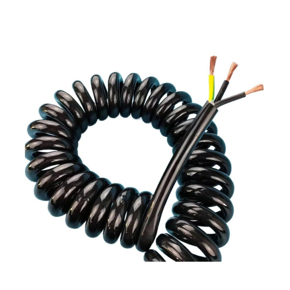 Spiral 3 Core Spiral Telescopic Cable 9Awg 6Mm2 Stretchable Spring Cable Tension Wire 1M 2M 3M 14M 15M 6447073766602