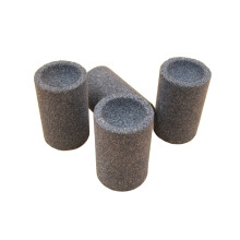 4-Piece Round Sandstone Sharpening Stones for Steel Tip Sharpening, Home Use, Black, Durable and Effective