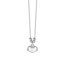 Women's 925 Sterling Silver Vintage Cat's Eye Stone Ruyi Longevity Lock Round Beads Lucky Collarbone Necklace, Mother's Day Gift