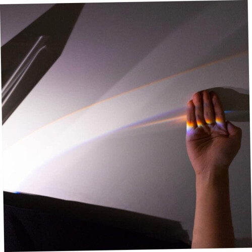 Triangular Prism Optical Crystal Refractor Glass for Science Teaching, Spectrum Physics, Photography, Portable Decoration 1