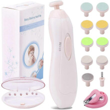 (Pink) Baby Nail File Clippers Electric Trimmer for Newborn Toddler Kids Adult