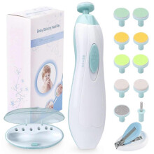 (Green) Baby Nail File Clippers Electric Trimmer for Newborn Toddler Kids Adult