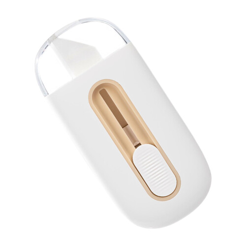 Mini Box Cutter with Automatic Locking Function, Safe Cardboard Cutter, Compact Foam Core Letter Opener in White