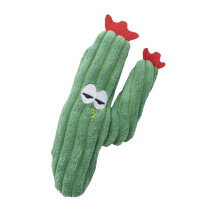 Catnip Toys for Cats, Plush Cactus Teether Toy for Stress Relief, Calming Mental Stimulation, Green Soft Stuffed Doll