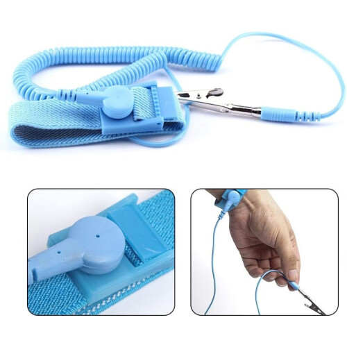 Grounding Bracelet 1.8m Length for Electronic Static Discharge, Adjustable Size, Durable Material, Universal Compatibility 1