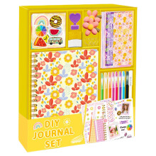 Girls Journal Set - Scrapbook Craft Kit with Stickers, 12 x 10.5 x 1.6 Inches, Teen Stationery Accessories for Crafts