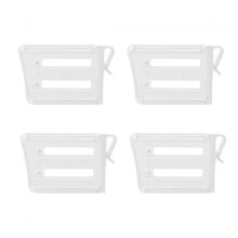 Seasoning Divider, 4pcs Clip-on Fridge Partition, Adjustable Shelf for Beverage Refrigerators Food Sorting