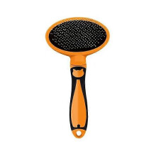 (Orange) Dogs Grooming Comb Comfort Handle Deshedding Slicker Brush for All Hair Types