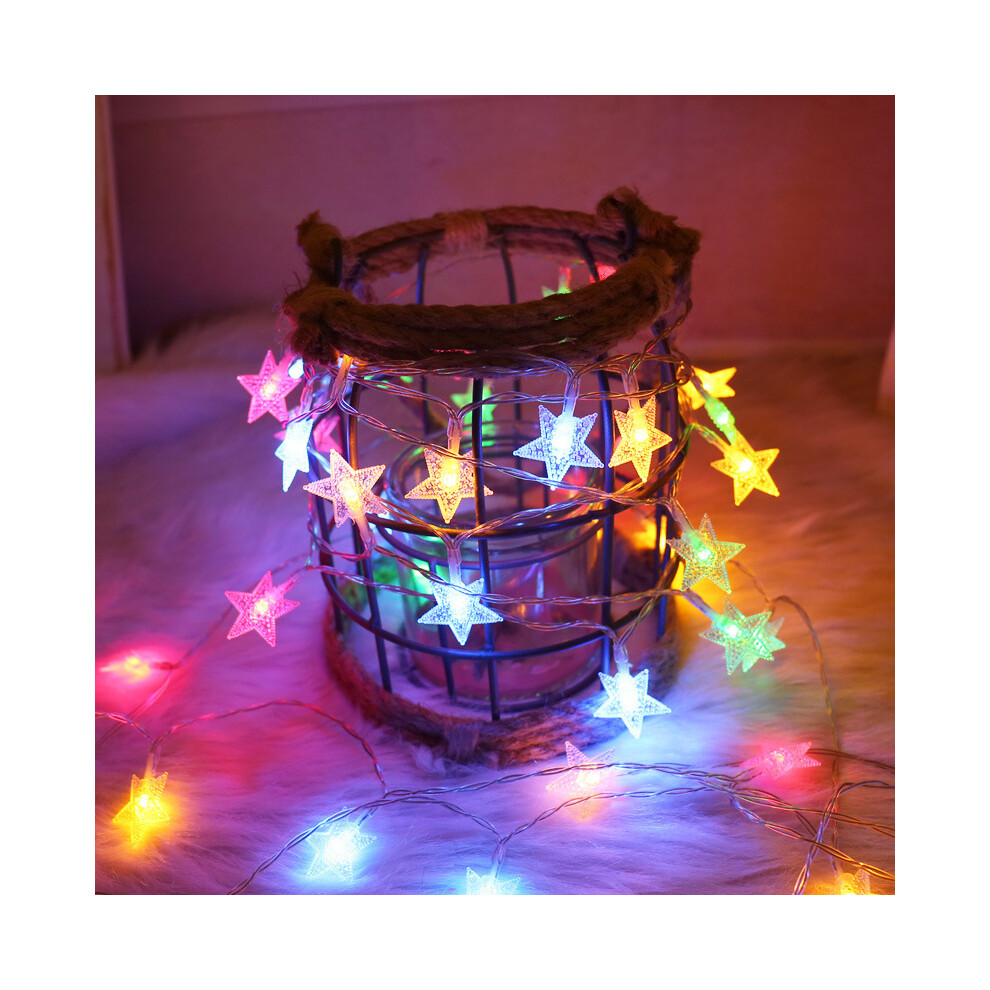 (Color - 3 meters 20 lights battery type [with flash], default) LED five-pointed star light string star room decoration light string-image-OPC-PJVXWF2-NEW