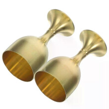 Wine Glasses, 2 Pcs Brass Travel Goblets Medieval Thanksgiving Cups