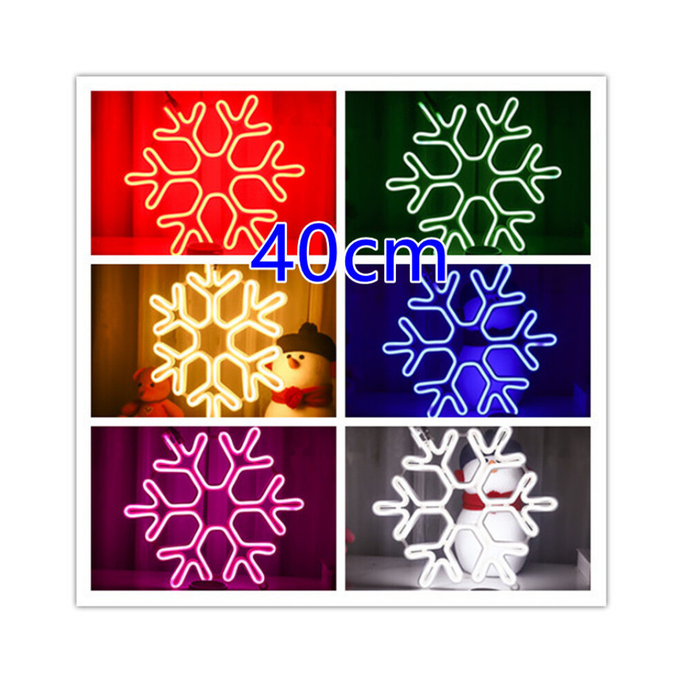 (Snowflake 40cm, yellow) LED hanging tree lights five-pointed star snowflake moon decorative lights outdoor lighting lights-image-OPC-PJVXX6H-NEW