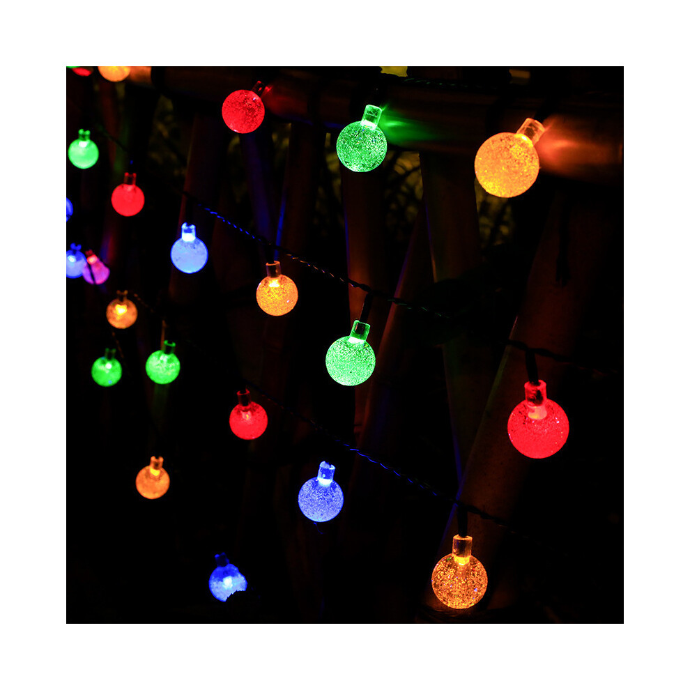(1.7cm transparent bubble ball color, 20 meters 200 lights [with tail connection] plug-in type) Outdoor camping led ball light string room outdoor dec-image-OPC-PJVXYDD-NEW