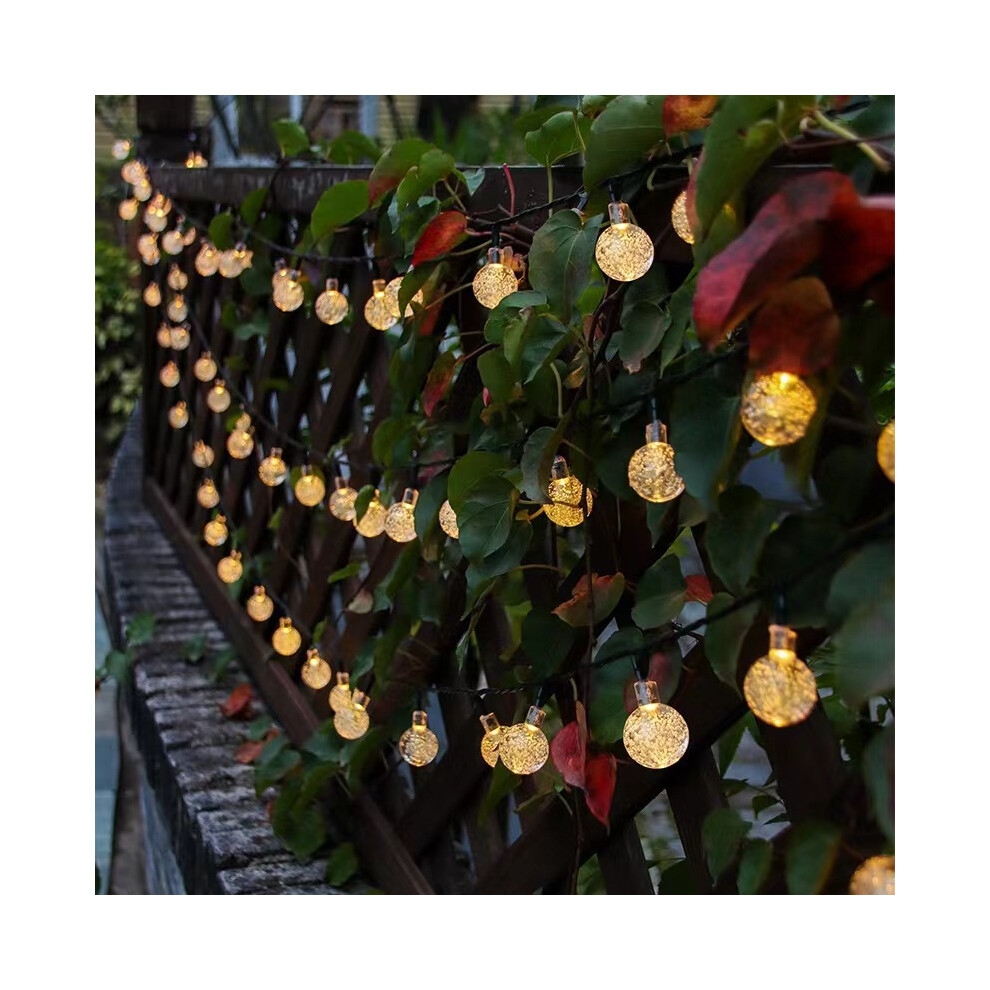 (1.7cm transparent bubble ball warm white, 10 meters 100 lights [with tail connector] plug-in type) Outdoor camping led ball light string room outdoor-image-OPC-PJVXYKV-NEW