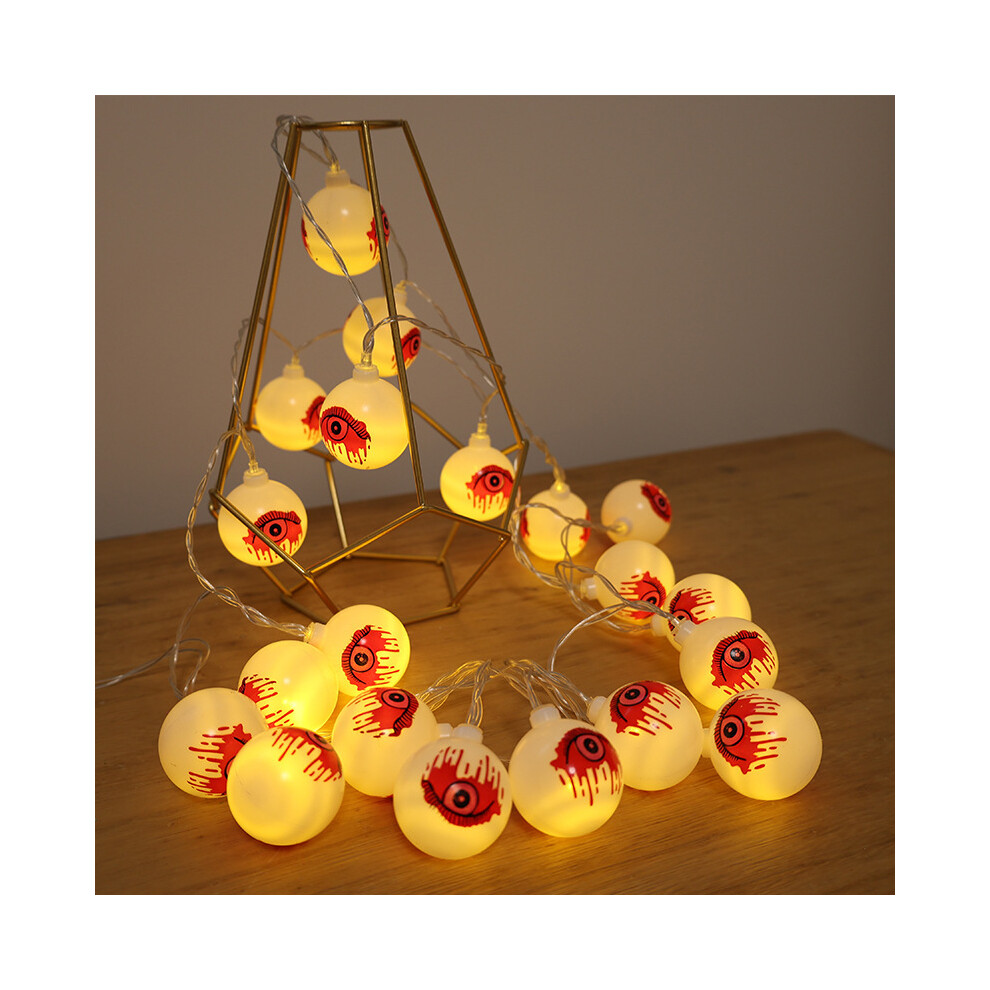 (Red Eyeball, 2 meters 10 lights - constant light USB) led ghost eye light string halloween horror atmosphere decoration solar lantern-image-OPC-PJVXZ76-NEW