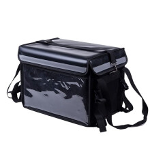 Pizza Delivery Bag 30L Extra Large Insulated Thermal Cooler Bag Black for Food Transport and Car Delivery