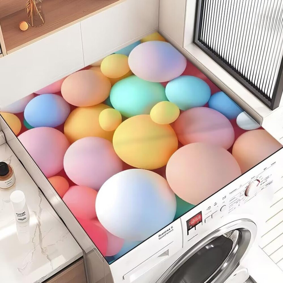 Washing Machine Pad Non-Slip Universal Cover 30x40cm Pink Absorbent Quick-Drying Stone Material-image-OPC-PJVXZMC-NEW
