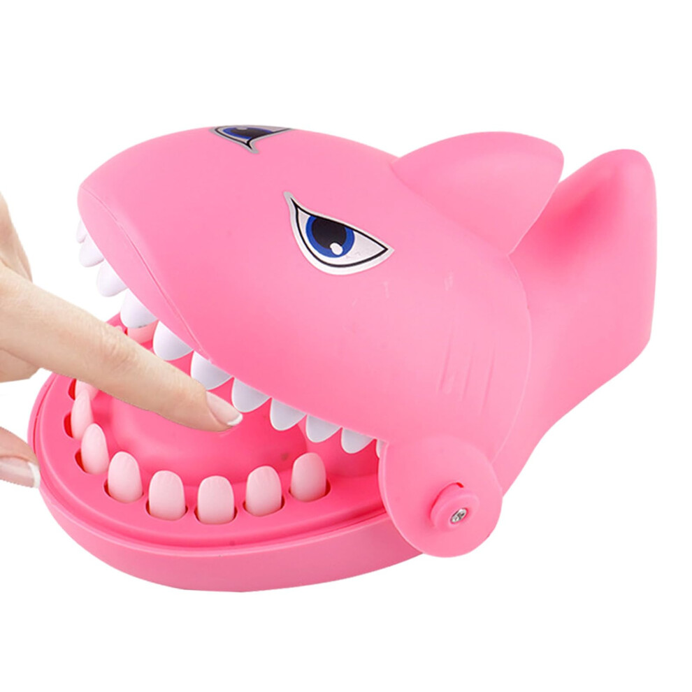 Shark Bite Toy For Teething, Sensory Finger Shark Teething Toy For Children, Interactive Parent-Child Game Pink