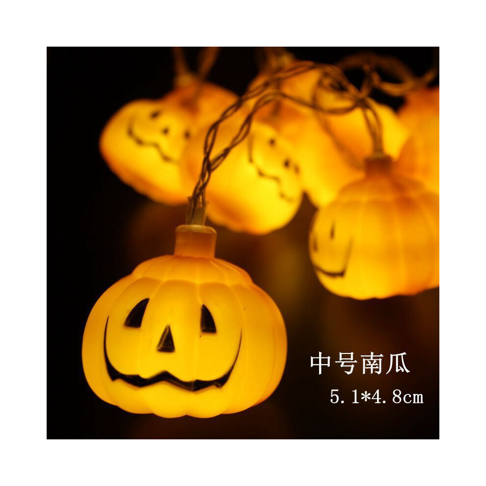 (medium pumpkin, 6m 40 lights white) Halloween light string scene layout ghost outdoor festival decoration LED light string-image-OPC-PJVXZRY-NEW
