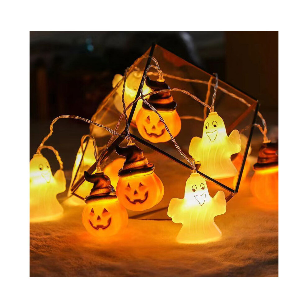 (2023C, 3 meters 20 lights white) Halloween light string scene layout ghost outdoor festival decoration LED light string-image-OPC-PJVY27V-NEW