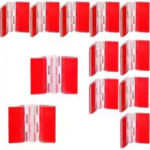 Acrylic Mini Hinge, 12 Pcs Transparent Plastic Self-Adhesive Folding Hinge Tools