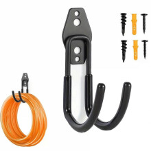 Heavy-Duty 1pc Wall-Mounted Garden Hose Holder Metal Hook Rack for Durable Yard Tool and Lawn Care Wire Storage,European and American Thread Standard