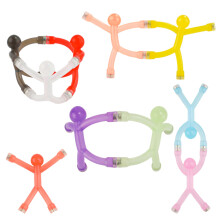 Mini Man Magnetic Toy Pack of 10, Colorful Silicone Fidget Figures for Kids and Adults, Ideal for Office and Home Use