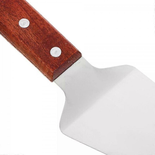Pizza Spatula, Triangular Stainless Steel Wood Paddle for Oven 2