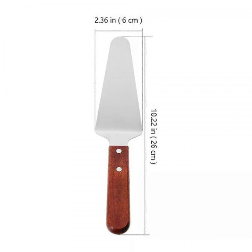 Pizza Spatula, Triangular Stainless Steel Wood Paddle for Oven 1