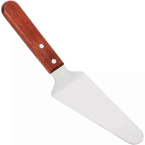 Pizza Spatula, Triangular Stainless Steel Wood Paddle for Oven