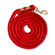 Horse Training Rope 6.5 Foot Lead with Trigger Bull Snap, Durable Red Training Lead for Horses and Dogs