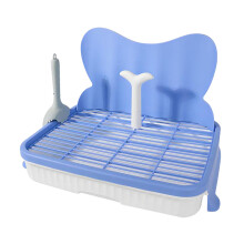 Dog Toilet Training Corner Potty Tray for Small Dogs Cats and Pets, Blue, Easy Clean Design, Compact Size