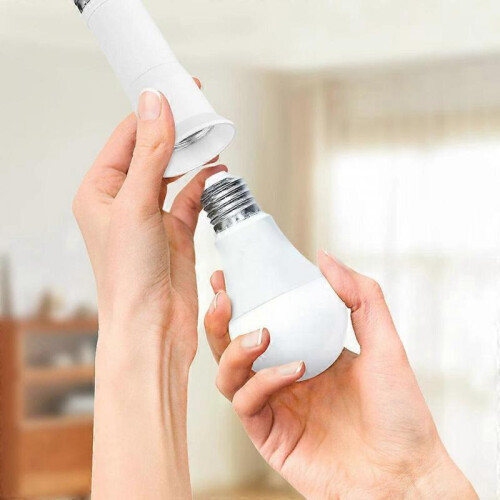 Telescopic Light Bulb Extension Socket, 2pcs E27 Light Bulb Socket 2