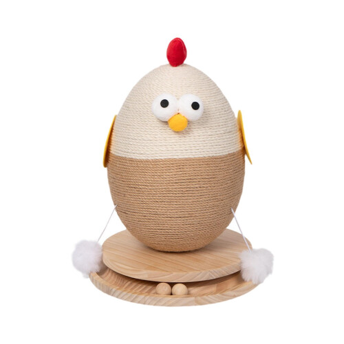 Sisal Cat Tree for Kittens, Scratching Post with Stable Wood Base, Interactive Play and Exercise Decor