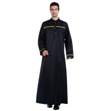 Kaftan Herren Abaya Arabische Kleidung Ethnisch Maxikleid Thobe Schwarz 3XL Bademäntel Gebetskleidung für Männer