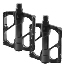 Bike Pedals, Flat Waterproof Mountain Bike Pedals, Dustproof Metal Pedals for Kids and Adults, Aluminum Alloy for Road and Mountain Bikes