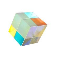 Optical Glass Prism RGB Cube Decoration 2X2cm Color Dispersion Mirror Film Optical Lens Cube