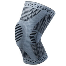 Patella Knee Pads Silicone Compression Support for Basketball, Spring-Style Elastic Knitted Design, Unisex Size