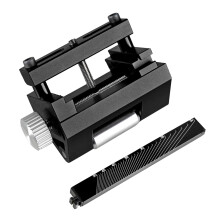 Chisel Sharpener and Planer Grinding Guide, Adjustable Aluminum Alloy Honing Tool, Precision Angle Finder, Black