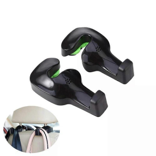 2pcs, Car Headrest Hanger Holder Hooks, Black, Auto Seat Back Storage Organizer 2
