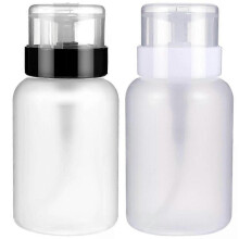 Press Bottle Dispenser, 2 Pcs Empty Makeup Remover Pump Push Down